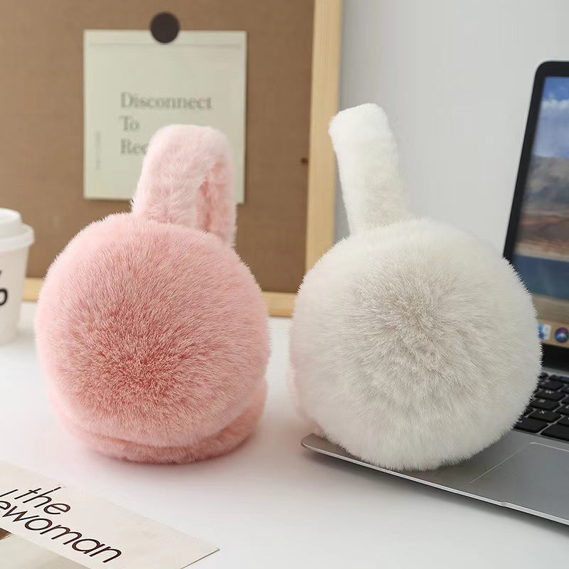 Warm Plush Cold Protection Thickening Earmuffs Foldable Cute Windproof