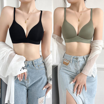 Solid Color Wireless Thin Bra