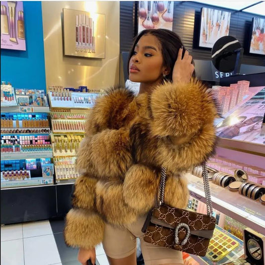 Raccoon Fur Stitching For Women