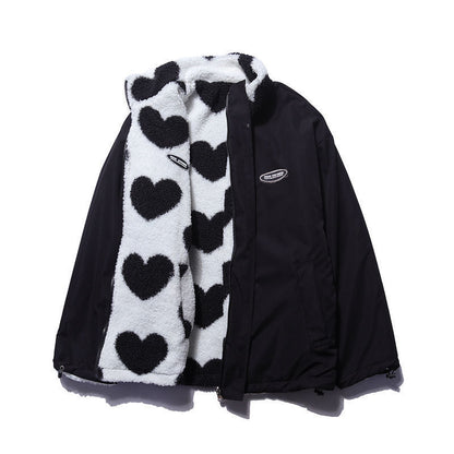Autumn And Winter Love Lamb Plush Coat Men And Women