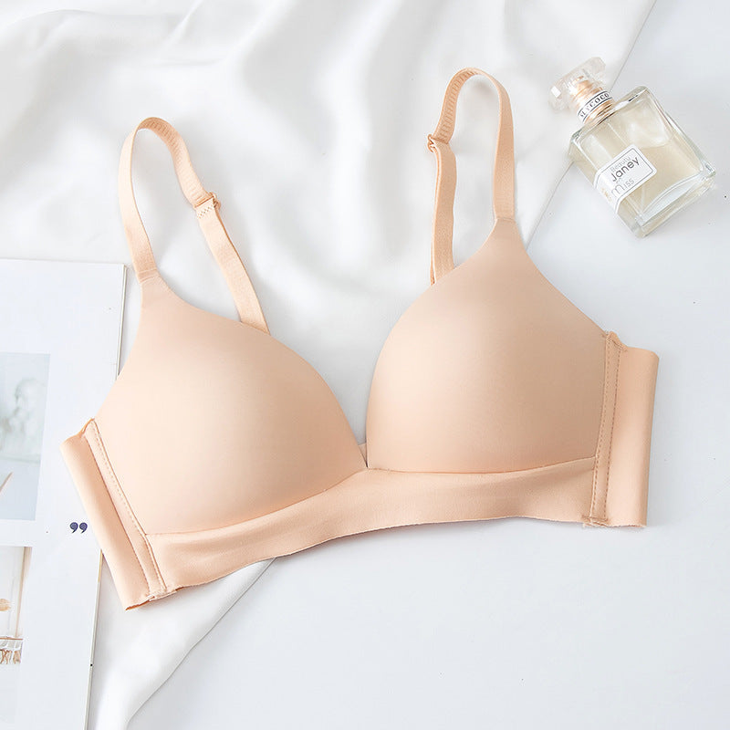 Solid Color Wireless Thin Bra