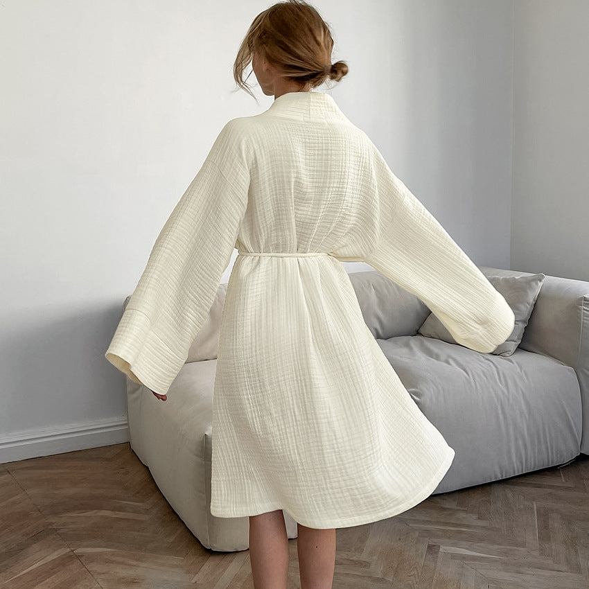 Pure Cotton Nightgown European And American Breathable Comfortable Soft