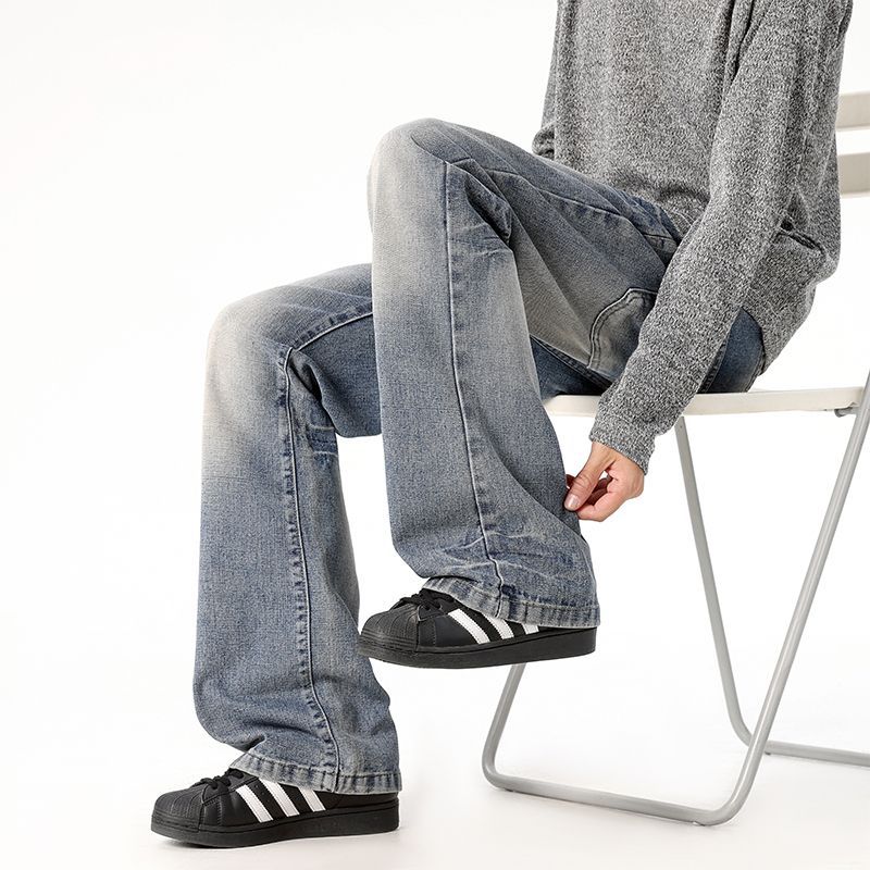 Washed Vintage Loose Straight-leg Pants