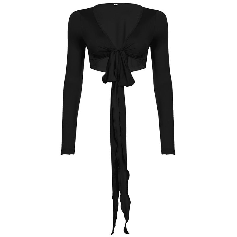 Pure Desire Strap Long-sleeved T-shirt