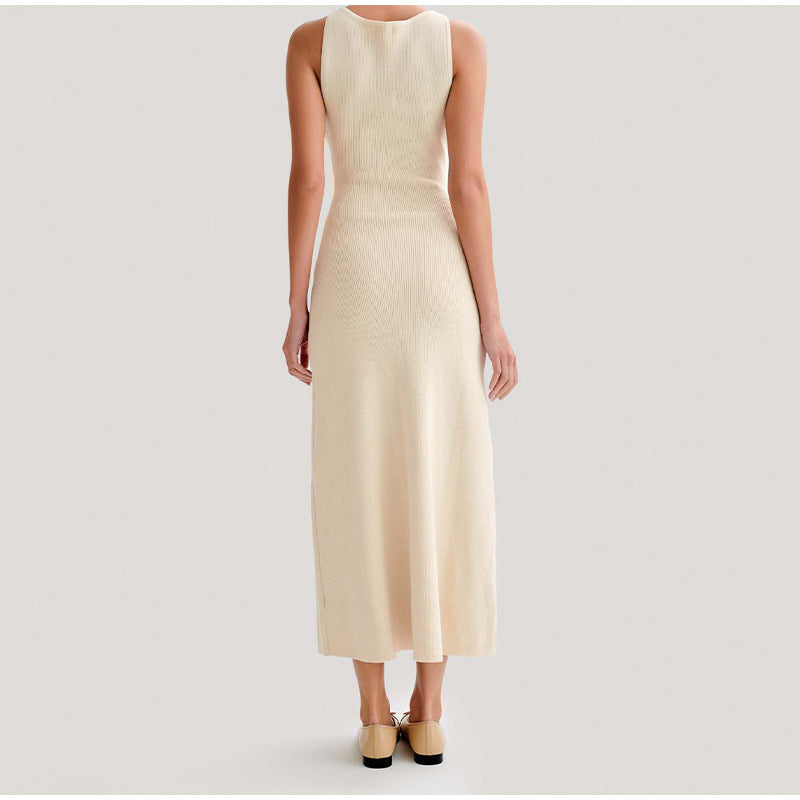 Round Neck Sleeveless Long Dress
