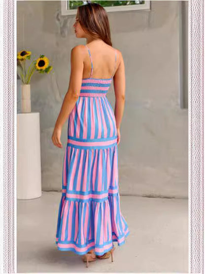 Summer Striped Printed Dress