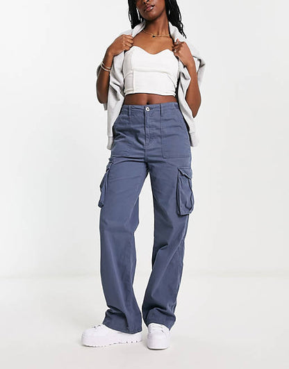 All-matching Casual Pants Three-dimensional Pocket Nipped Waist Trousers