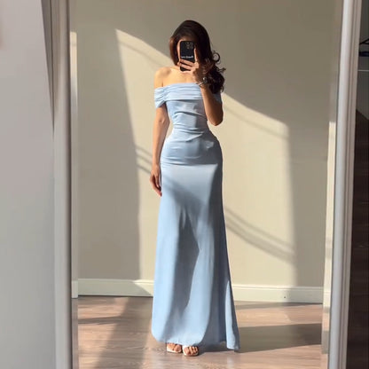 Hot Girl Off-shoulder Party Elegant Dress