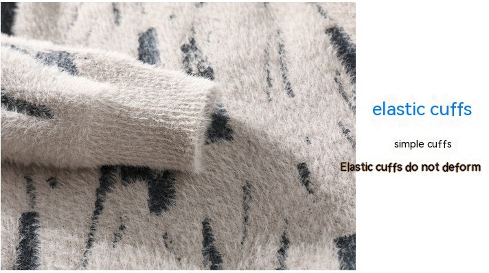 Winter Fleece-lined Thickened Men's Sweater Fall And Winter Inner